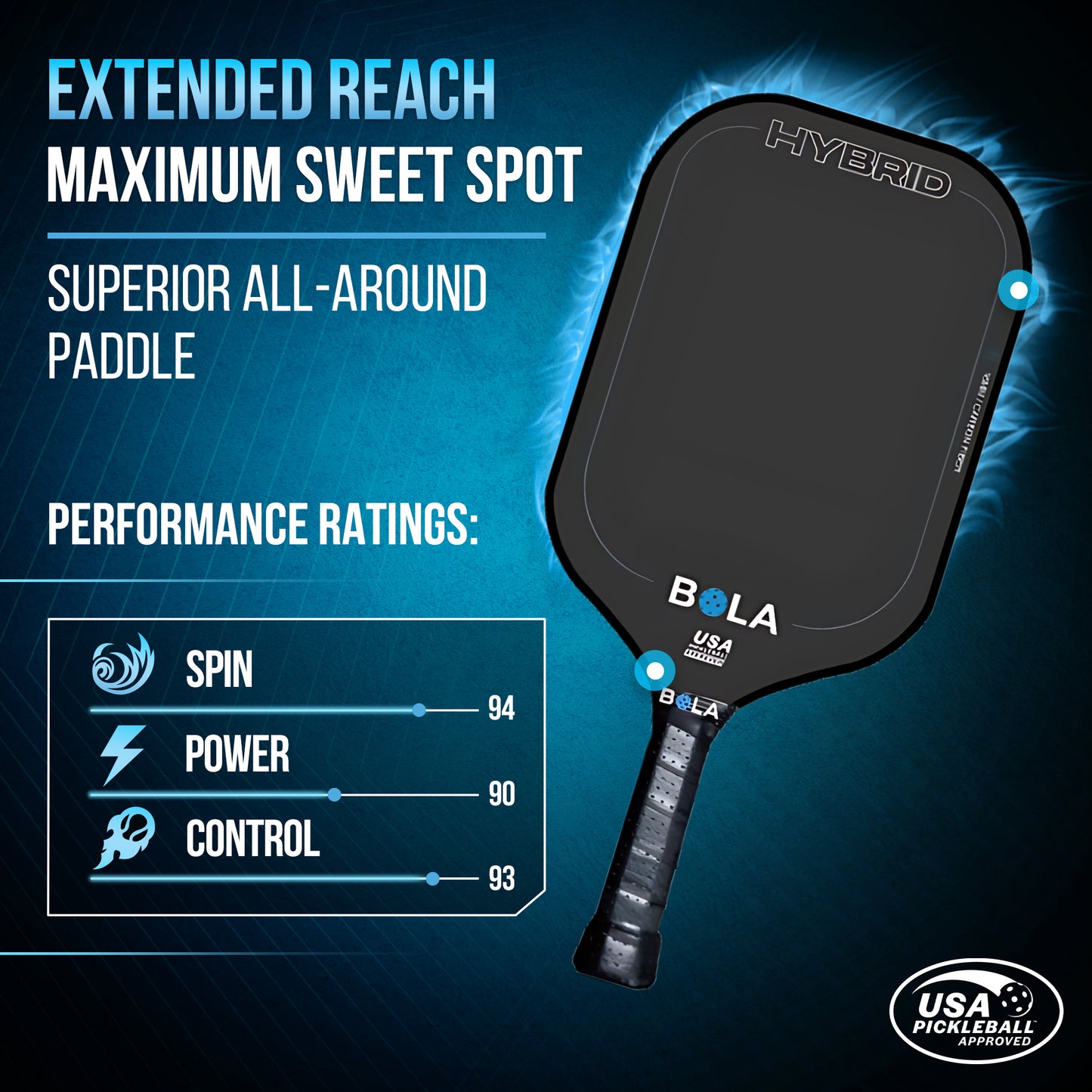 BOLA Hybrid Pickleball Paddle